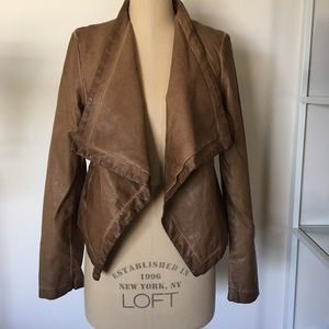 Vegan leather jacket coat by Blu Pepper